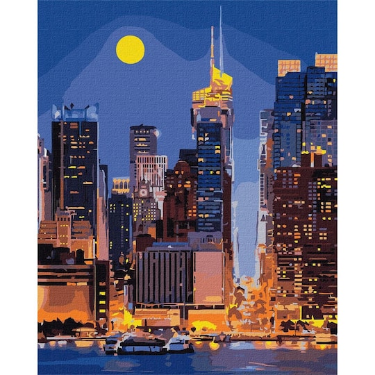 Ideyka The Streets of Manhattan Painting by Numbers Kit